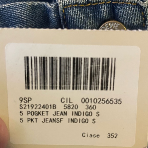 Loewe Anagram Baggy High Rise Wide Denim Jeans Womens Small New - Picture 5 of 6